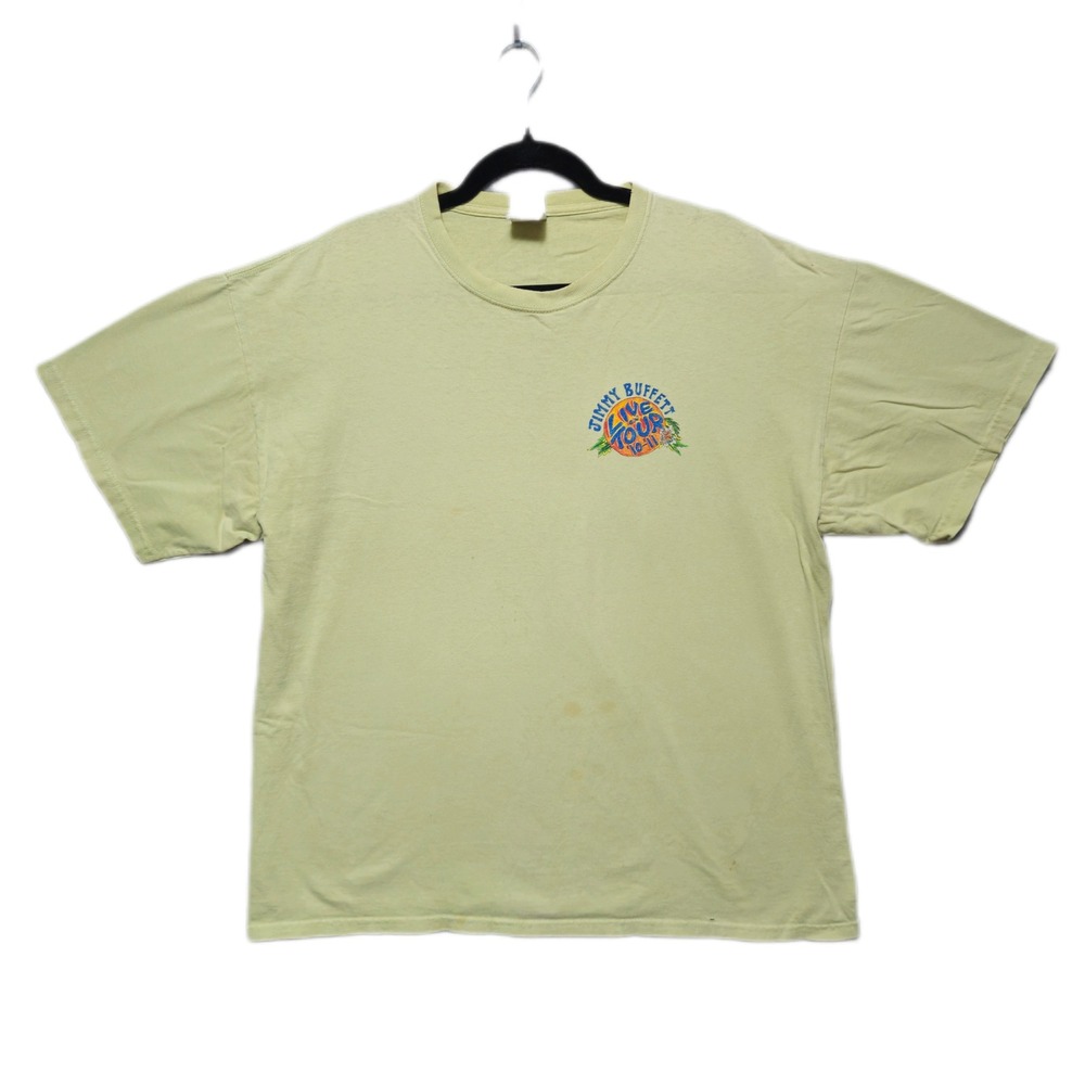 Jimmy Buffett Under the Big Top Live Tour 10-11 Graphic T-Shirt Mens XL Green